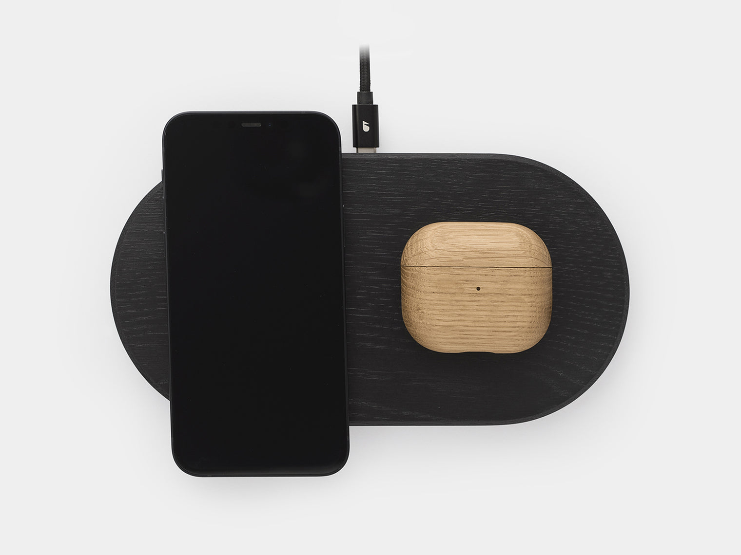 black Dual Slim Charging Pad | black,