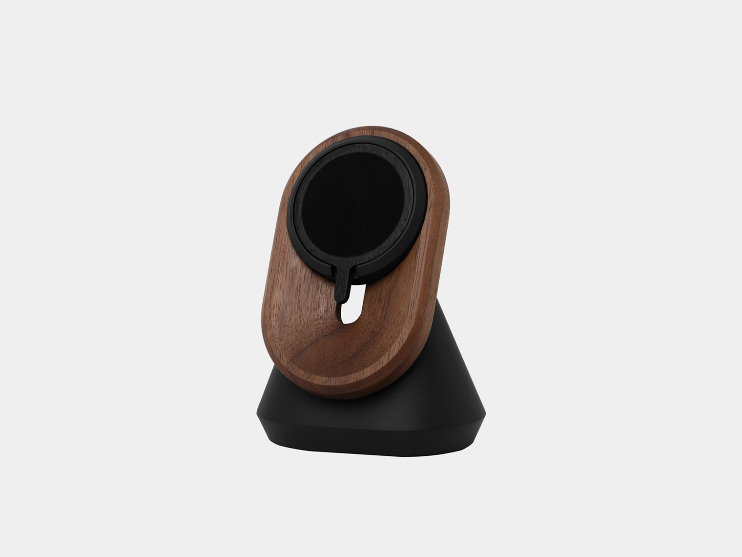 walnut magsafe iphone stand - with magsafe puck | walnut
